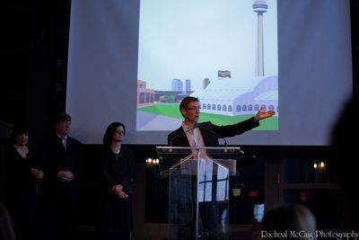 Robert Richardson discusses the location of the new theatre Photo